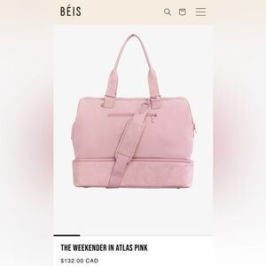 NEED GONE - BEIS | atlas pink travel bag ‘the weekender’